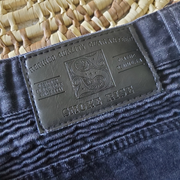 Original Vintage Black Denim Smoke Rise Jeans - Picture 8 of 8